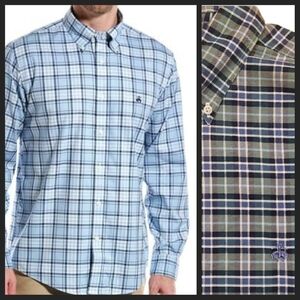 NEW! BROOKS BROTHERS Plaid Long Sleeve Buttondown Men's Shirt Medium.